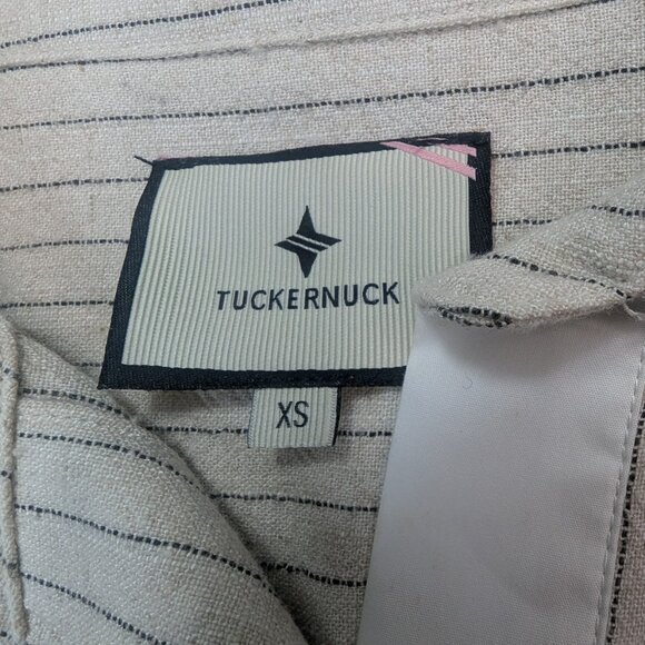 Tuckernuck Natural Stripe Kate Dress Size Xs Tan Cream Color - Picture 14 of 16